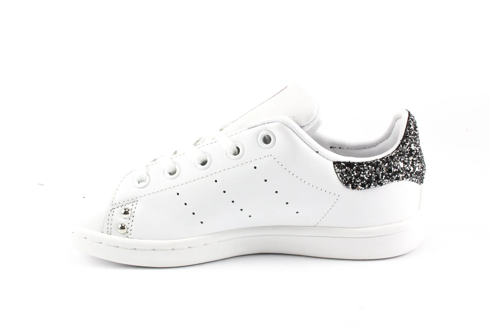 Adidas Stan Smith Black Silver Glitter & Strass