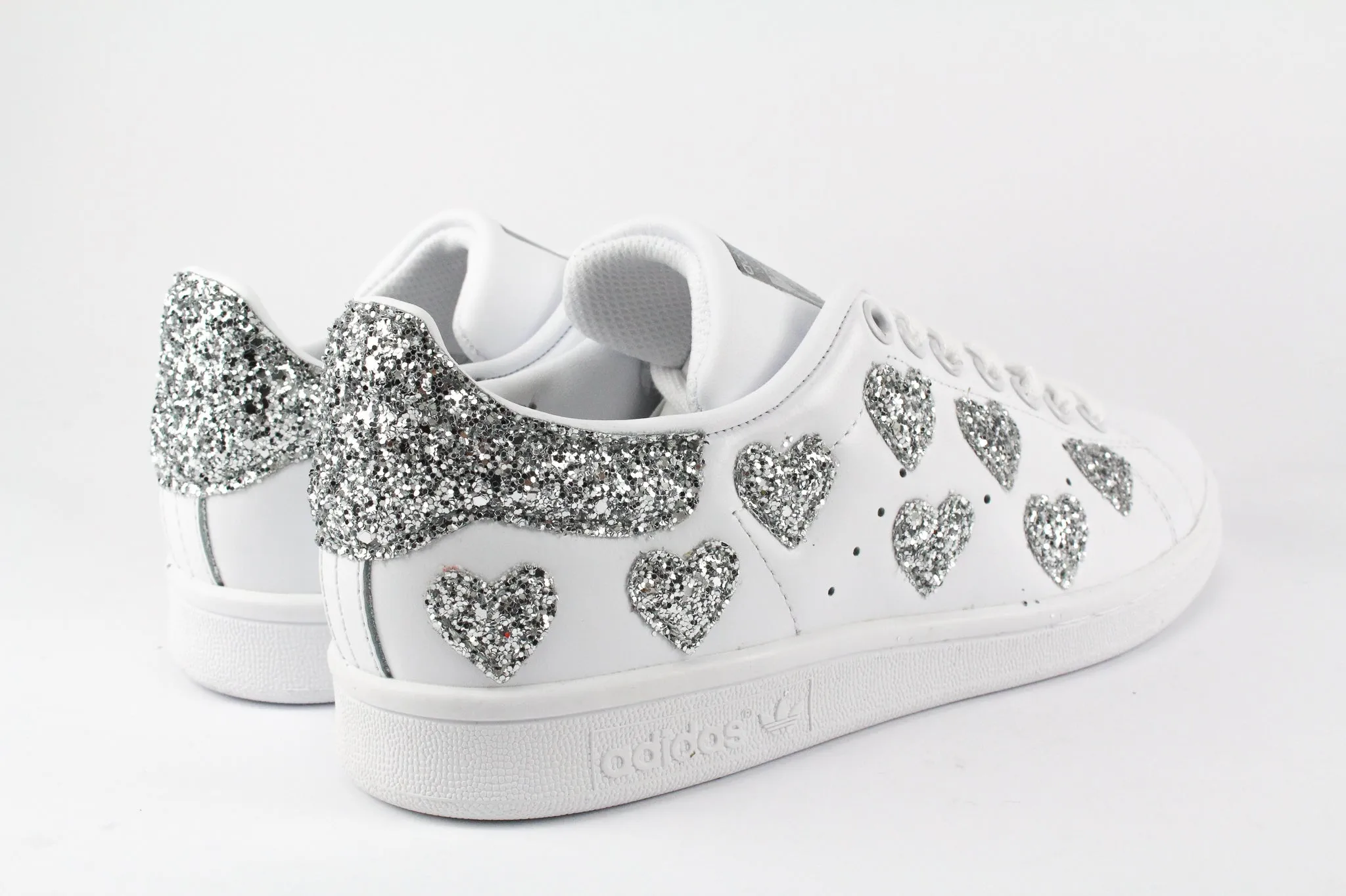 Adidas Stan Smith Cuoricini Silver Glitter