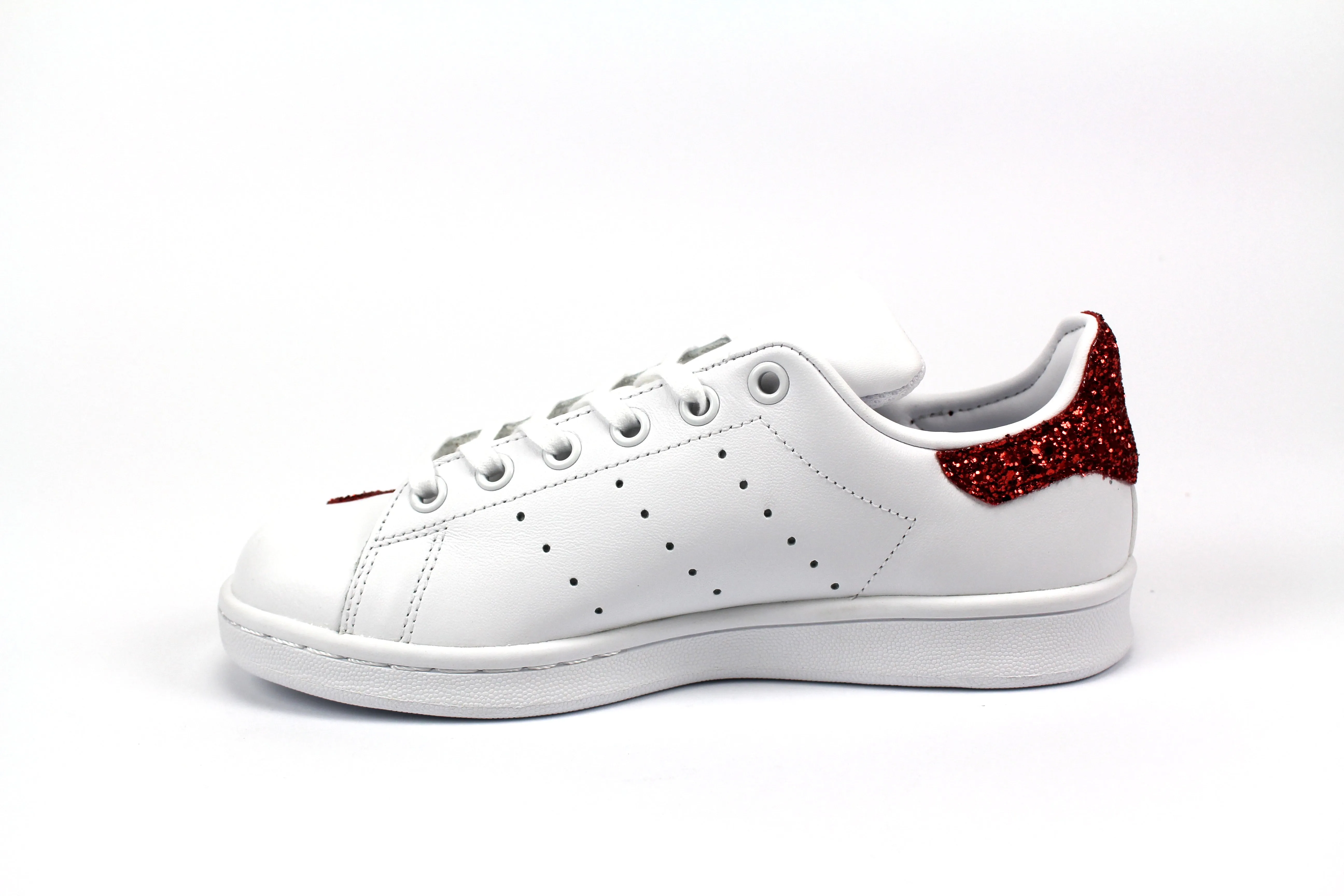 Adidas Stan Smith J Cuori Glitter Rosso