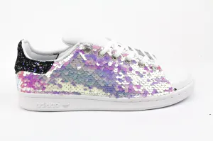 Adidas Stan Smith Paillettes Multicolor & Black Iris Glitter