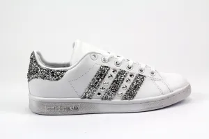 Adidas Stan Smith Silver Glitter & Borchie