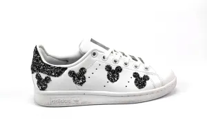 Adidas Stan Smith Topolini Black Silver Glitter