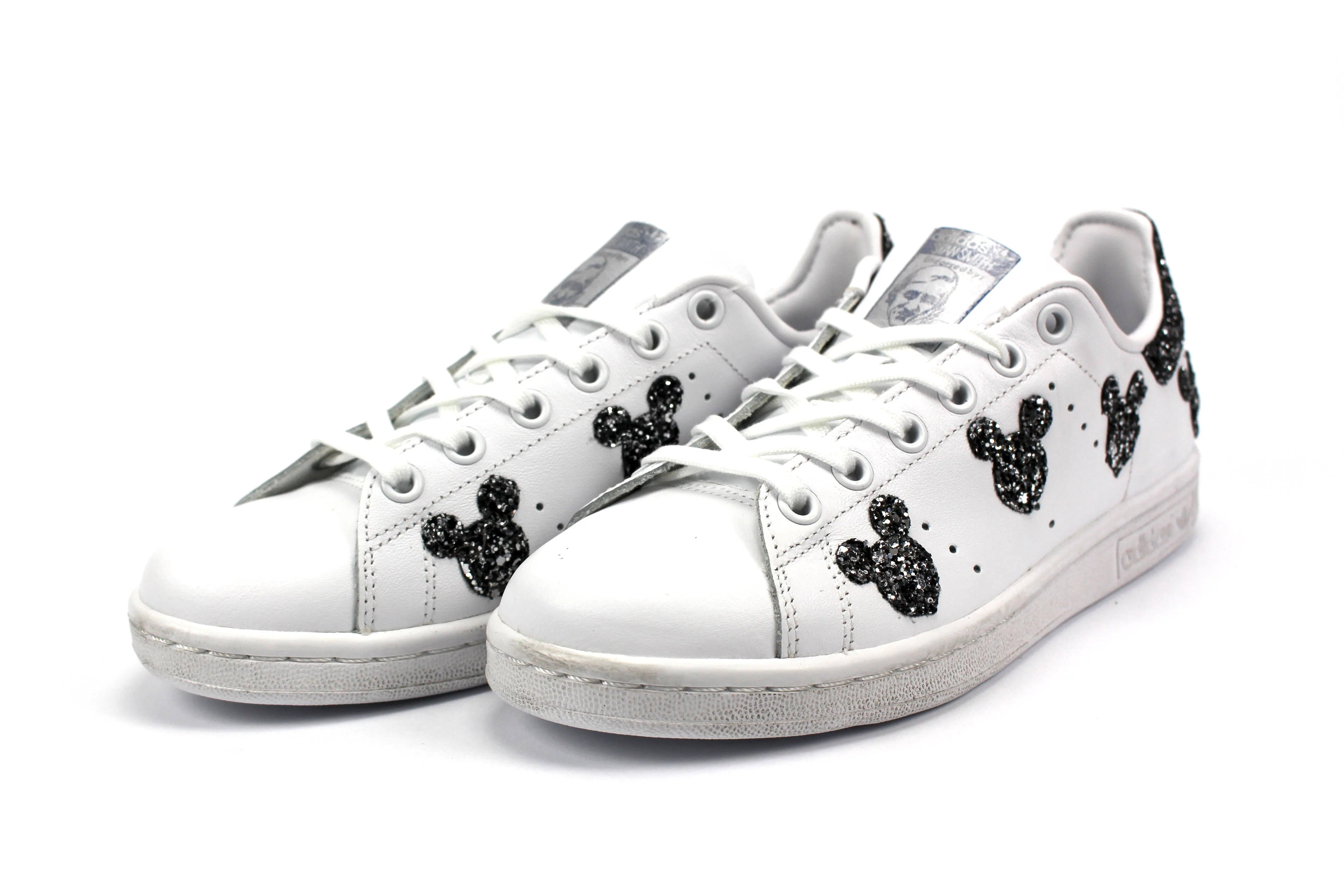 Adidas Stan Smith Topolini Black Silver Glitter