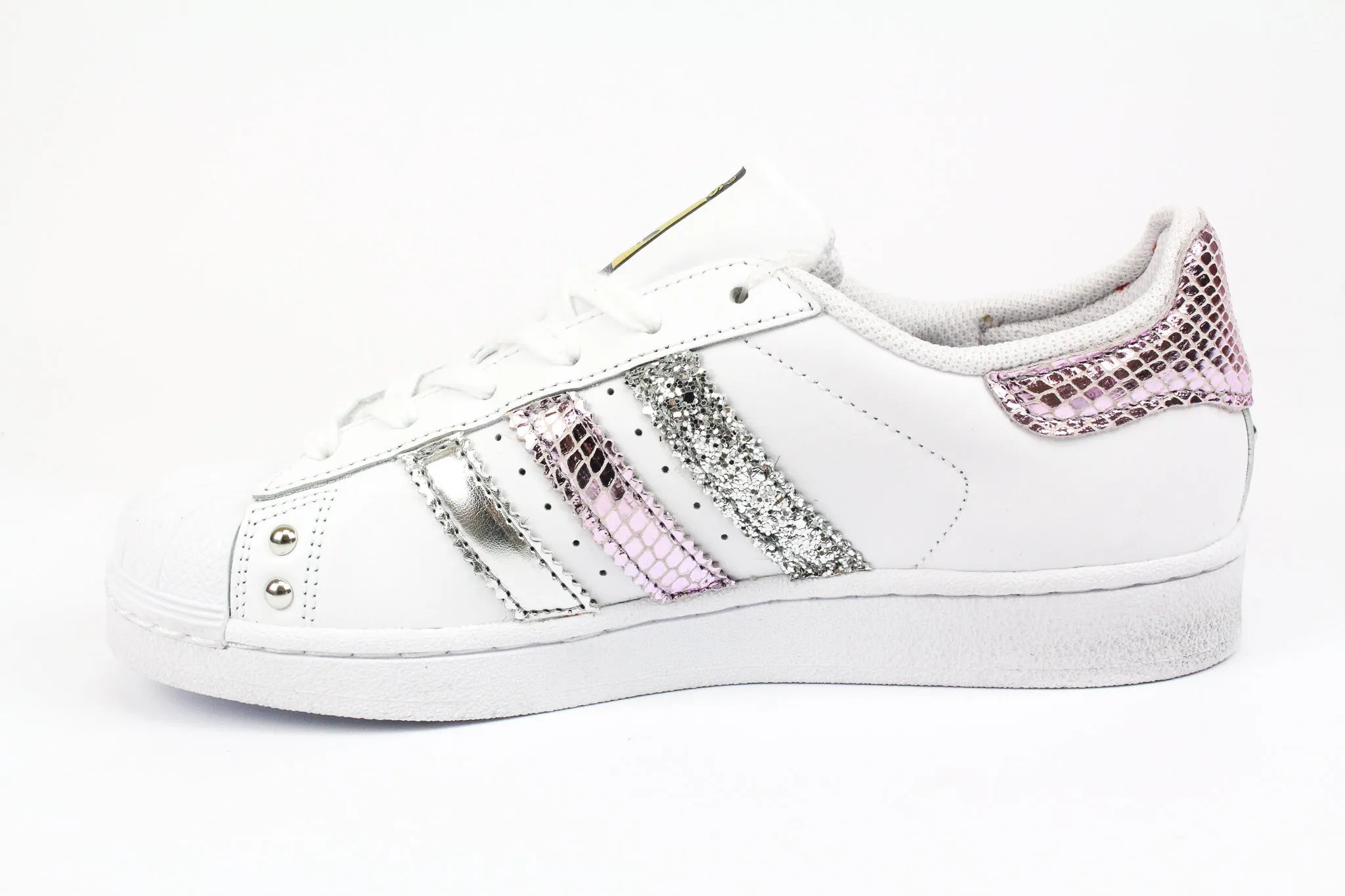 Adidas Superstar Pitone Laminato Pink Glitter & Strass