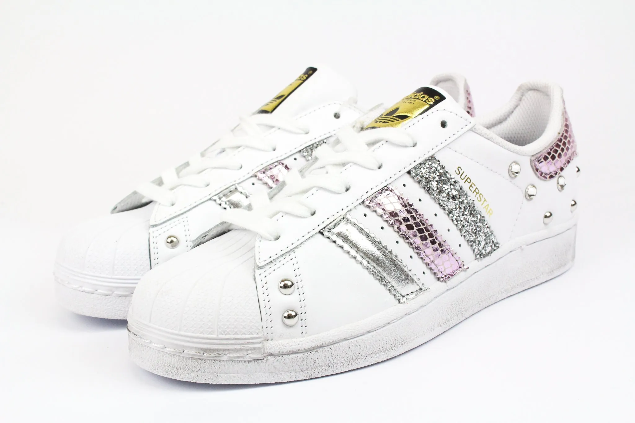 Adidas Superstar Pitone Laminato Pink Glitter & Strass