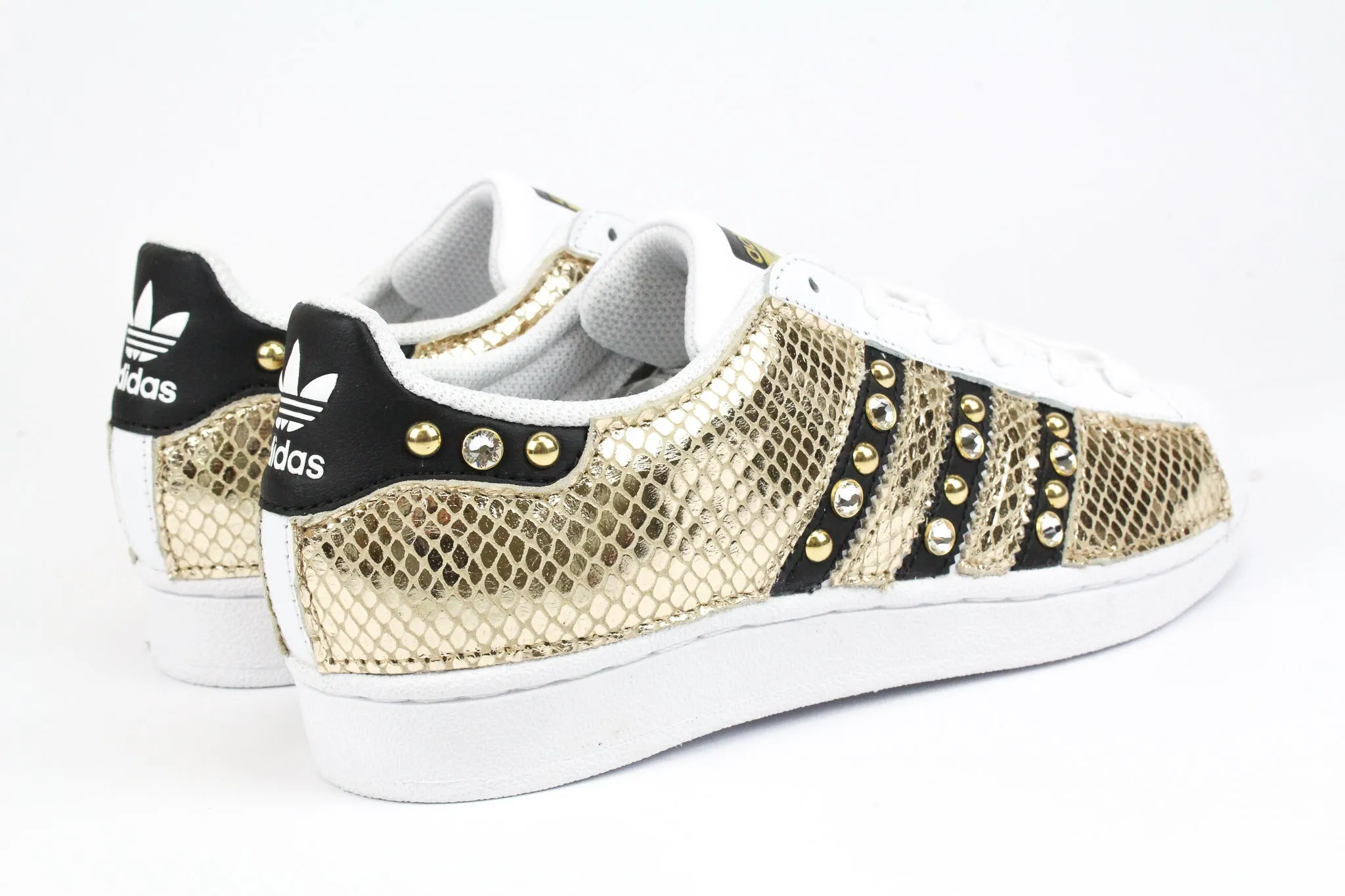 Adidas Superstar Total Pitone Gold & Strass