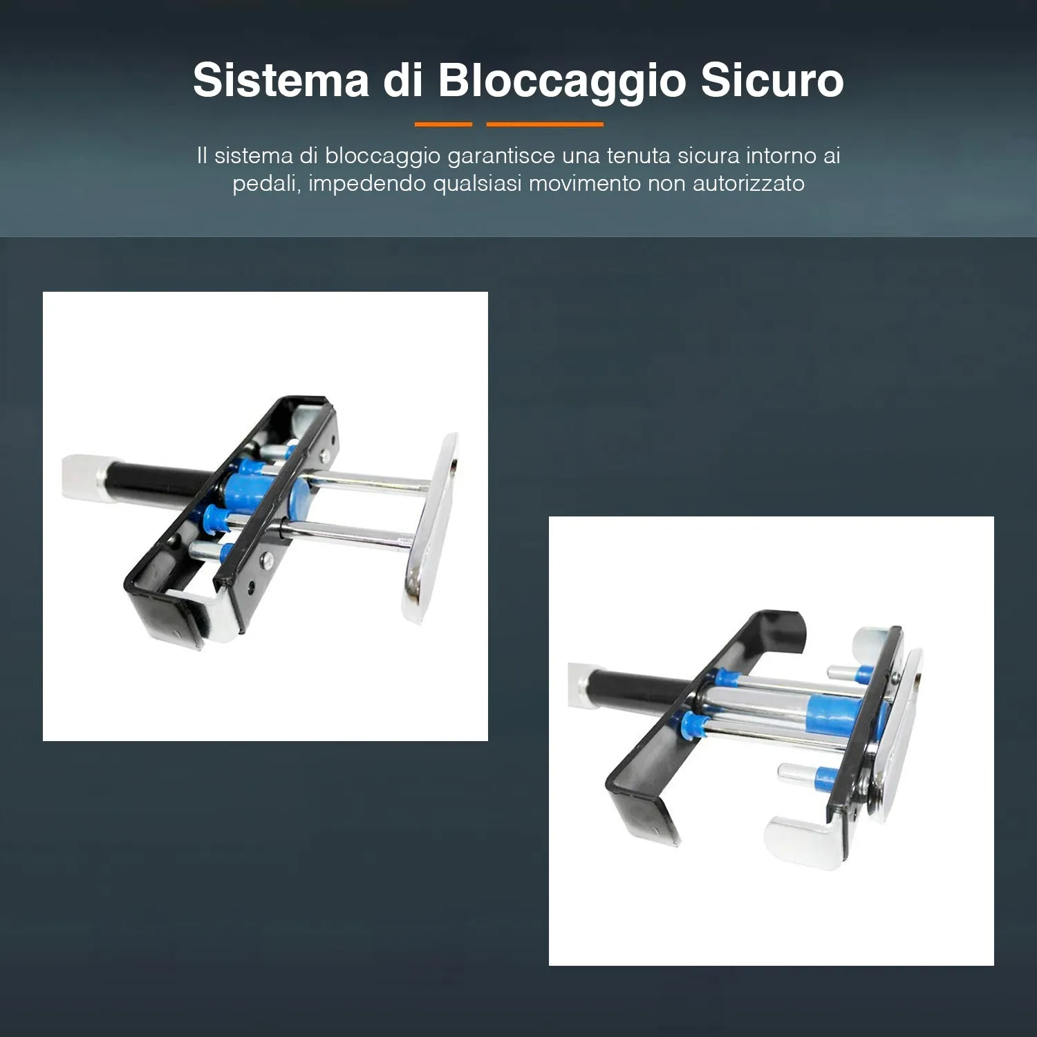 Antifurto Telescopico Regolabile Bloccapedali Con Chiavi