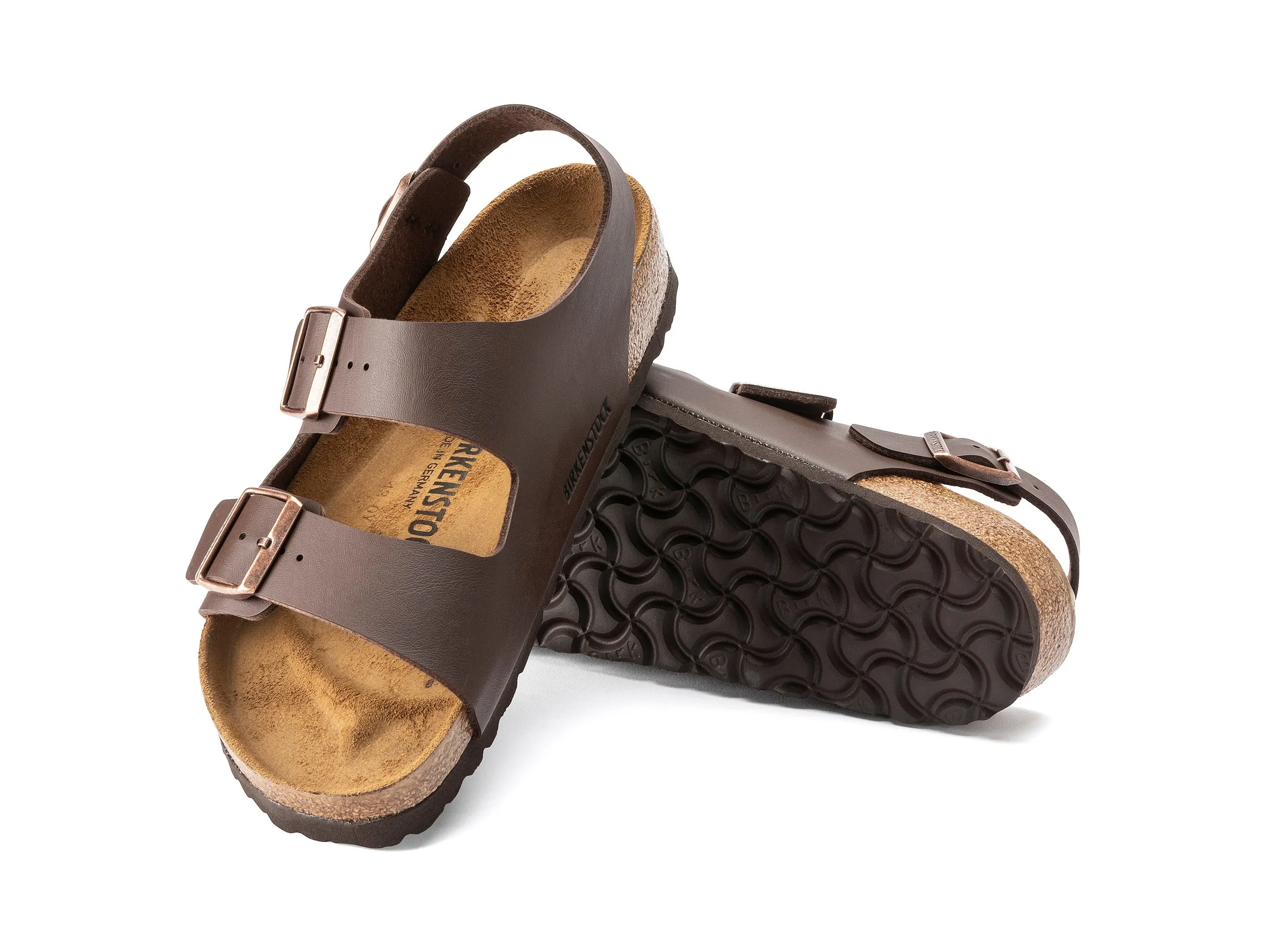 Birkenstock Uomo Milano Sandali Birko-Flor con 2 Fibbie