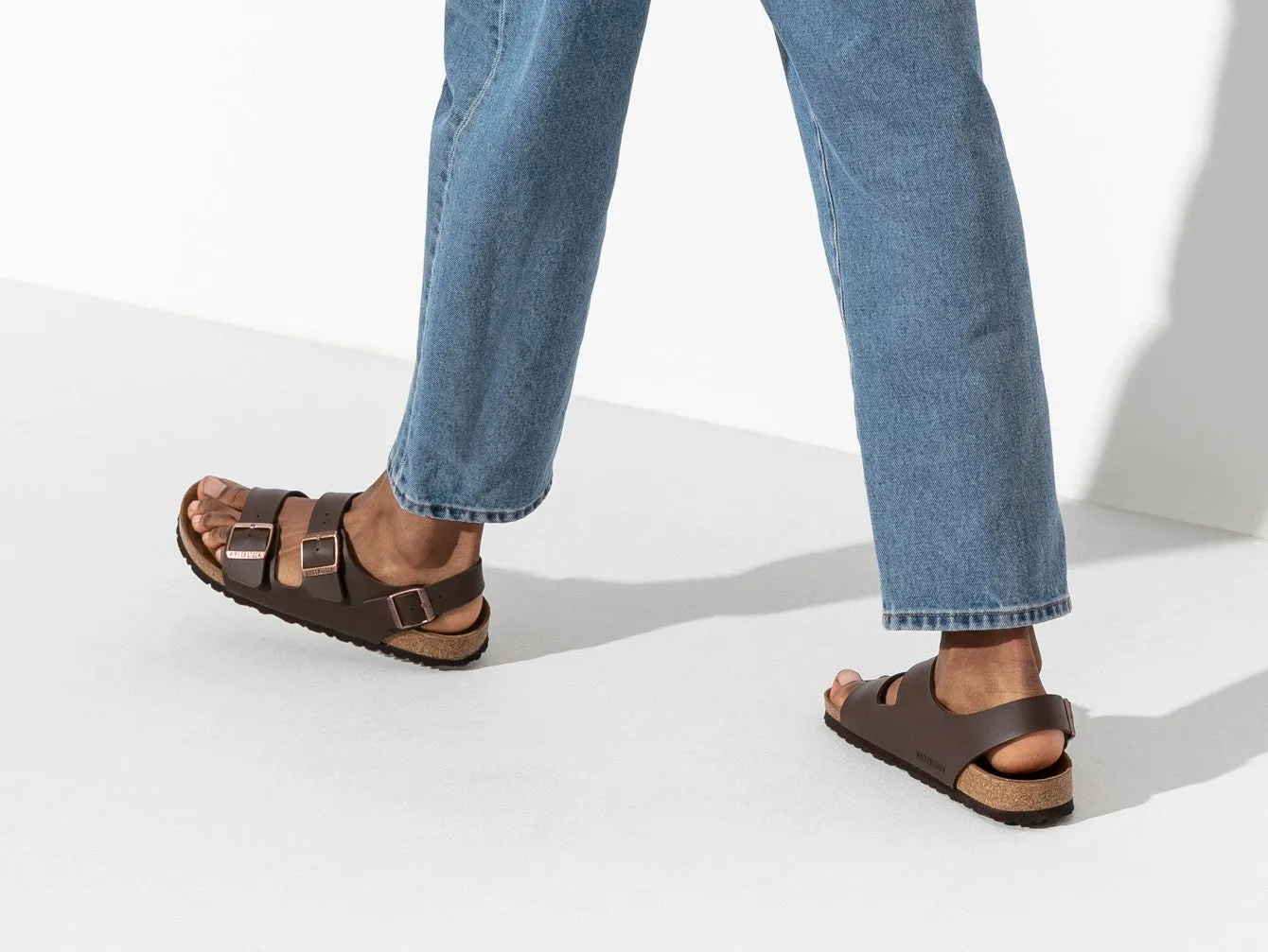 Birkenstock Uomo Milano Sandali Birko-Flor con 2 Fibbie