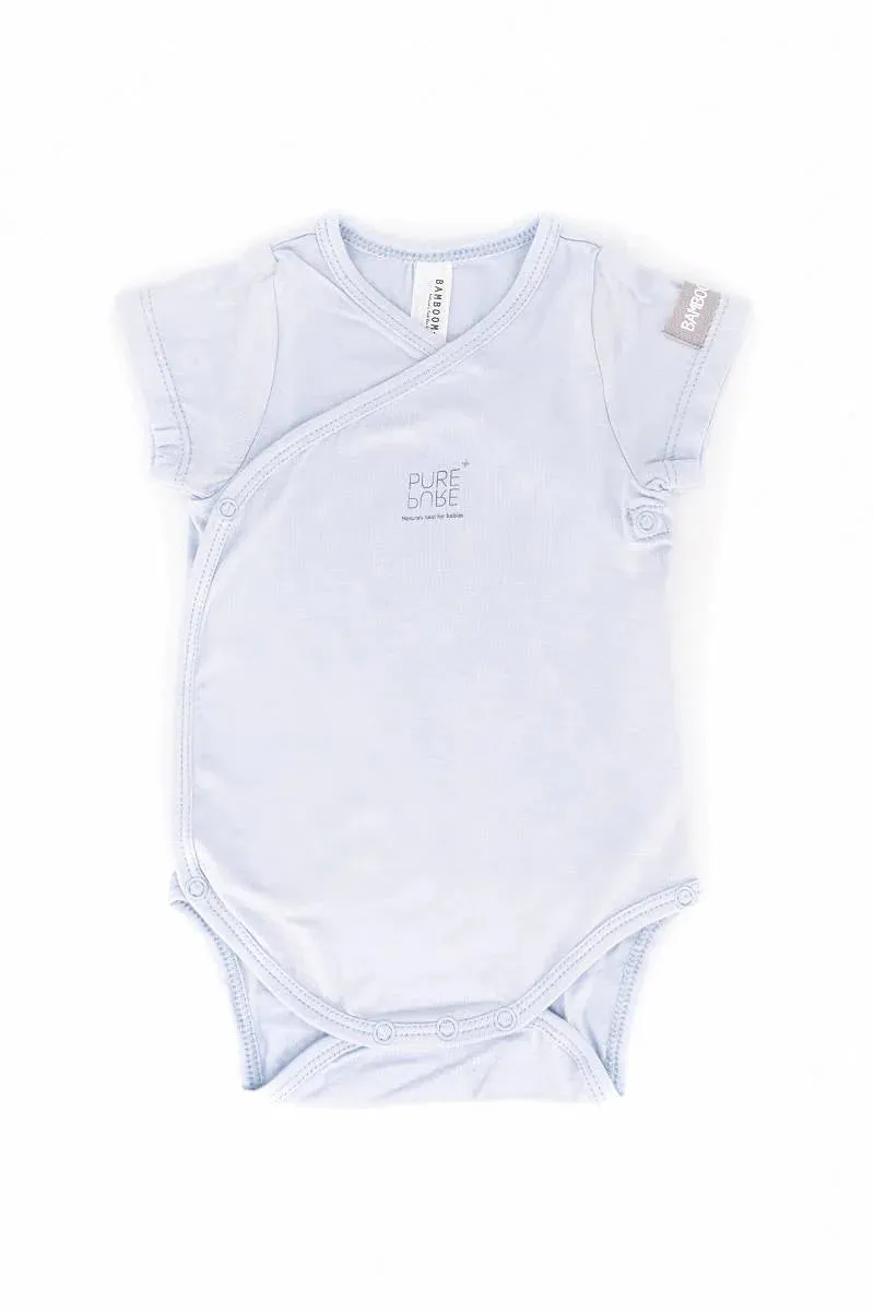 Body bambino maniche corte azzurro