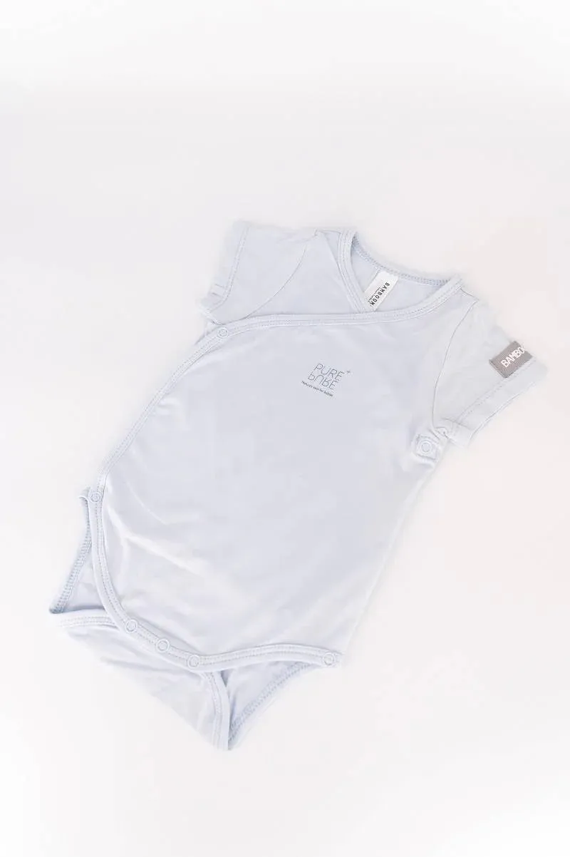 Body bambino maniche corte azzurro