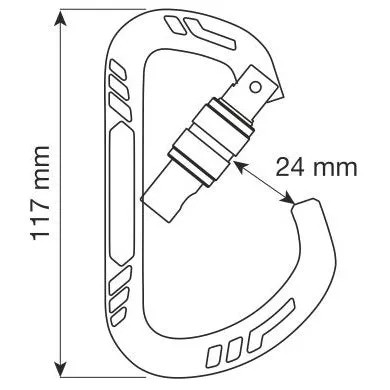 CAMP GUIDE XL LOCK MOSCHETTONE A GHIERA ROBUSTO E RESISTENTE