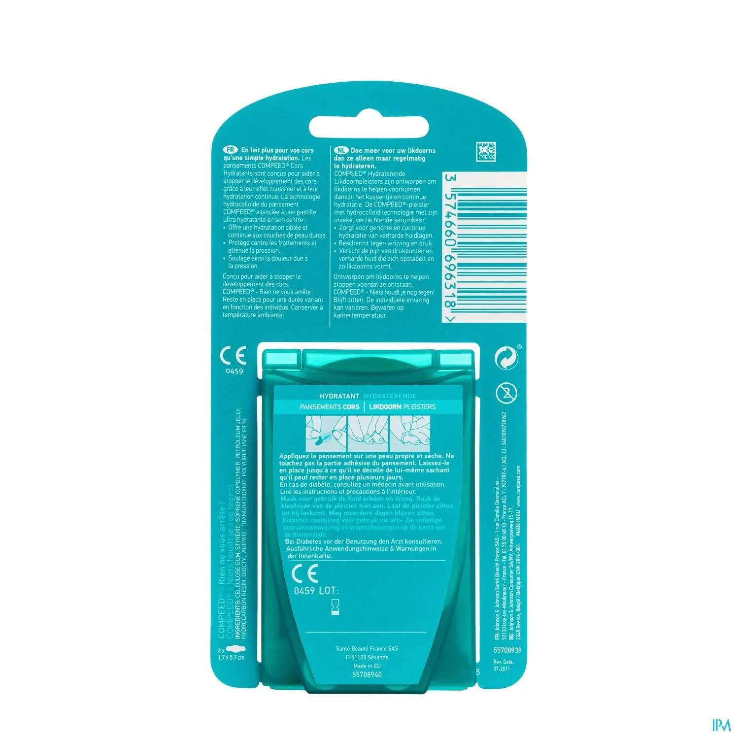 Compeed Likdoornpleister Hydraterend - Pijnverlichting & Bescherming (6 stuks)