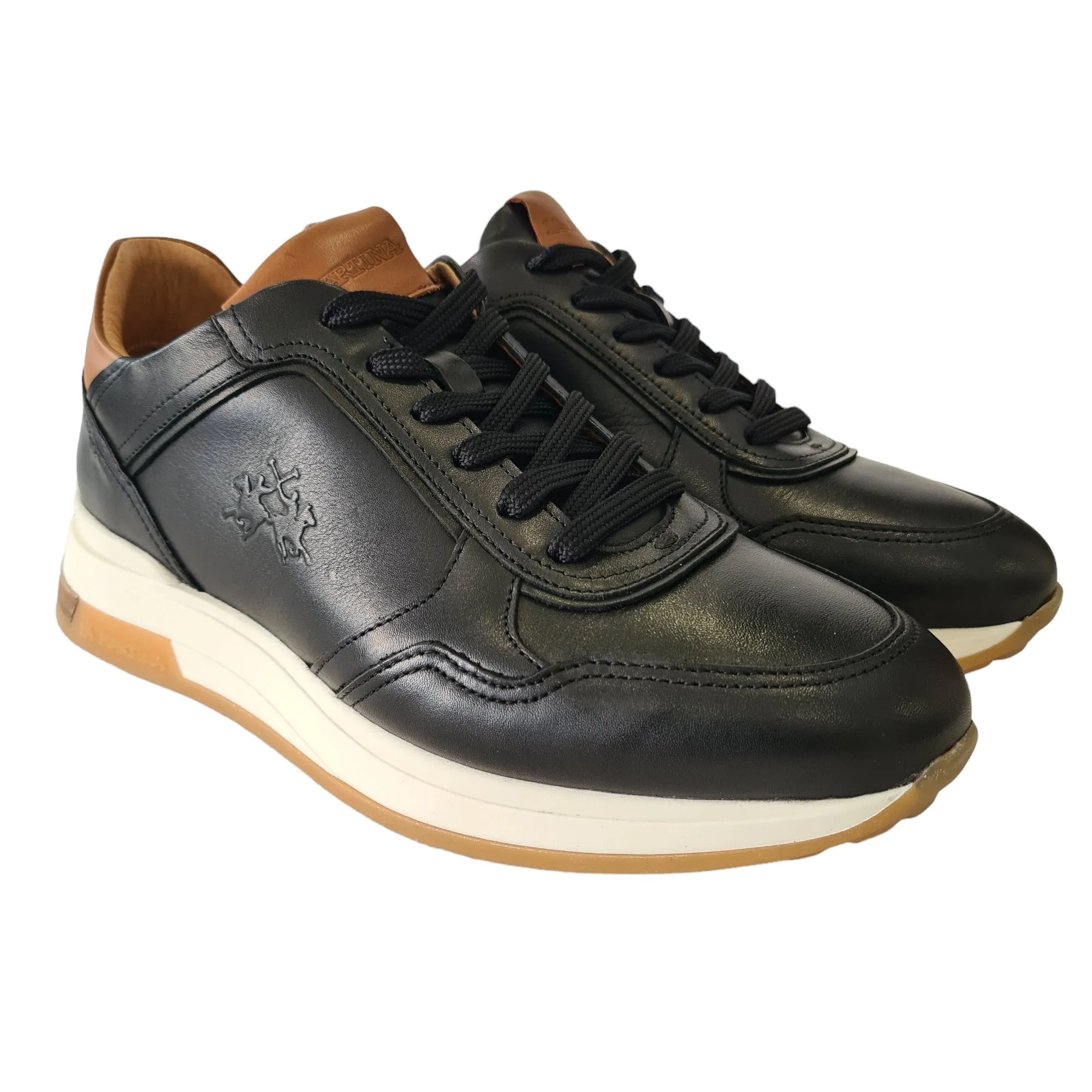 La Martina Sneakers Uomo Nero e Cuoio Rif.26