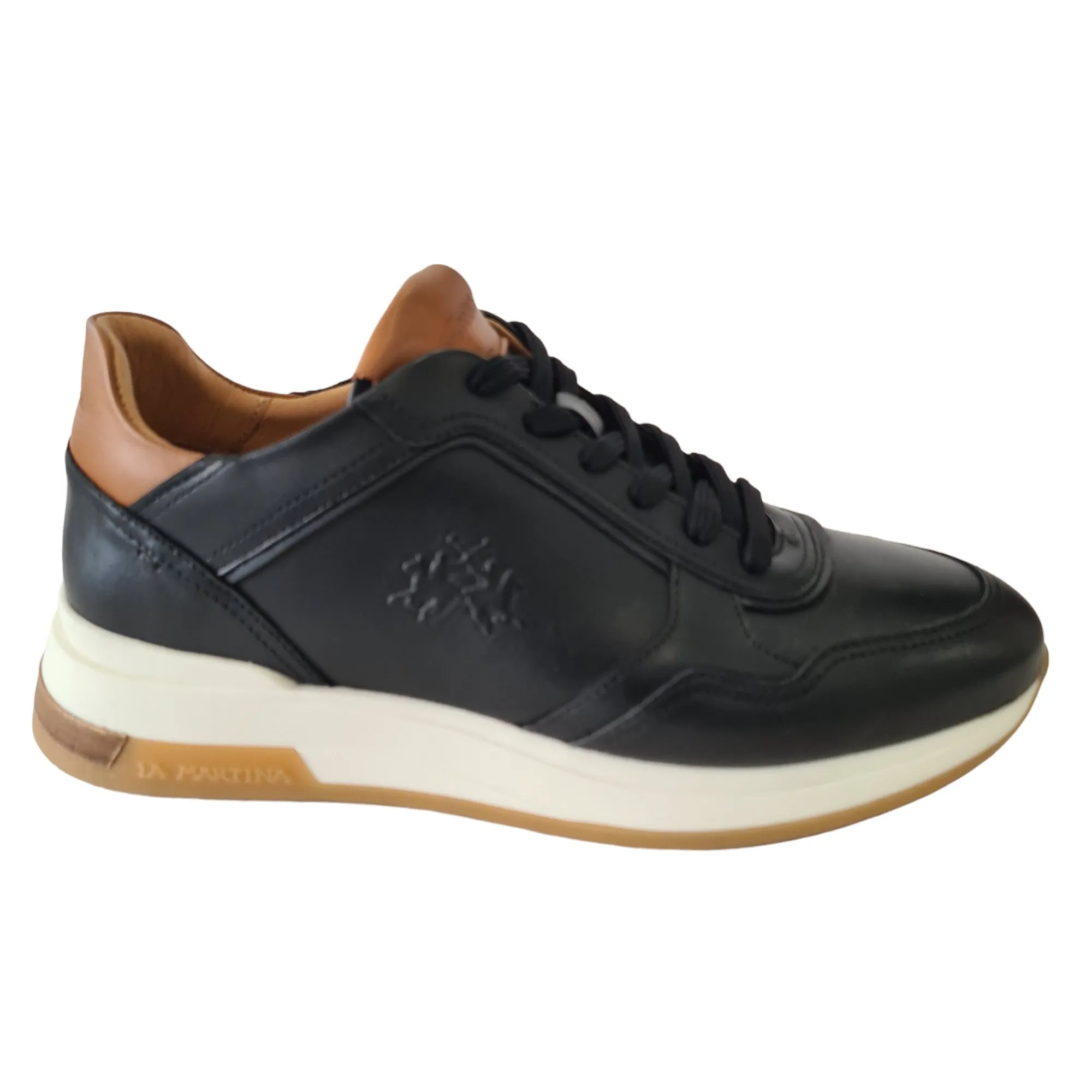 La Martina Sneakers Uomo Nero e Cuoio Rif.26