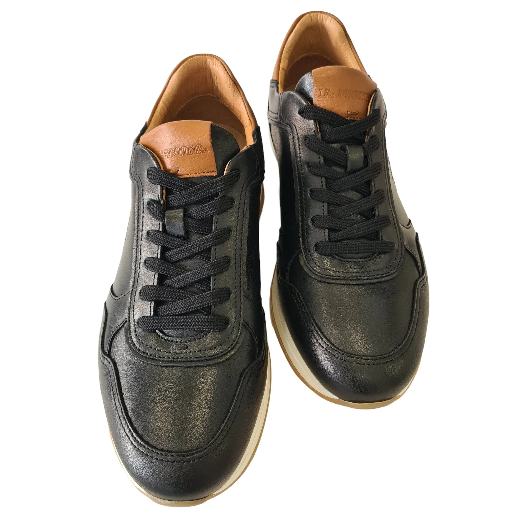 La Martina Sneakers Uomo Nero e Cuoio Rif.26